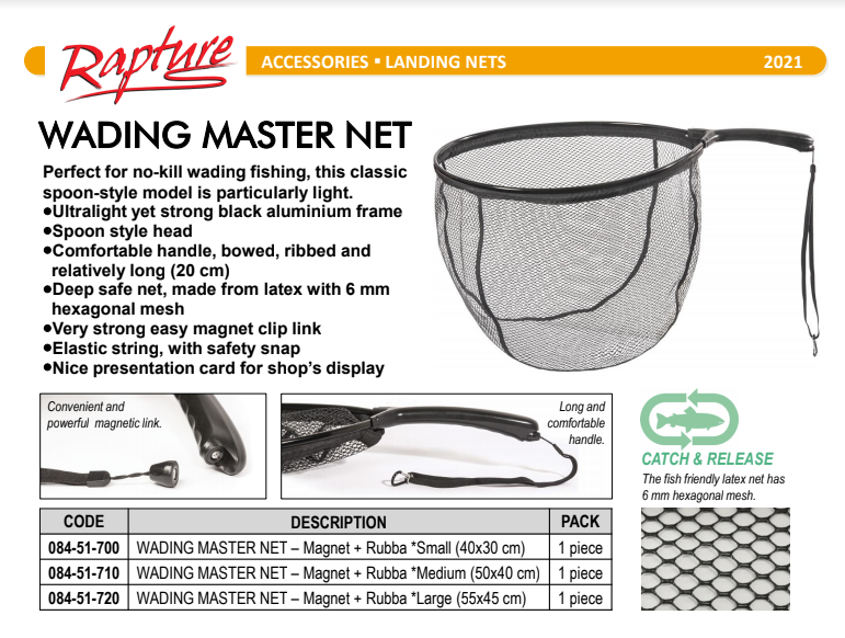 rapture wading master net