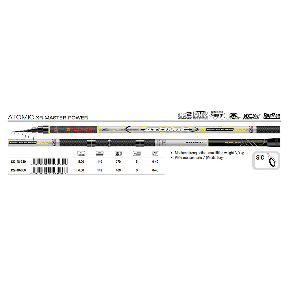 Štap TRABUCCO Atomic Master Power 500 5mdo 40g v4