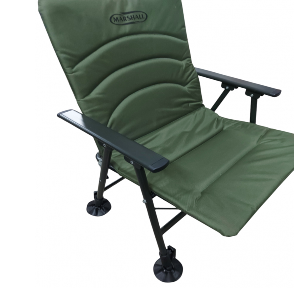 Šaranska stolica MARSHALL sa naslonom – tamno zelena v4