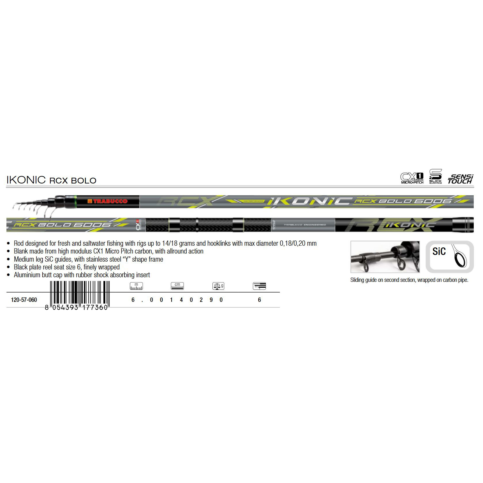 Štap TRABUCCO Ikonic RCX Bolo 6m14-18g v2