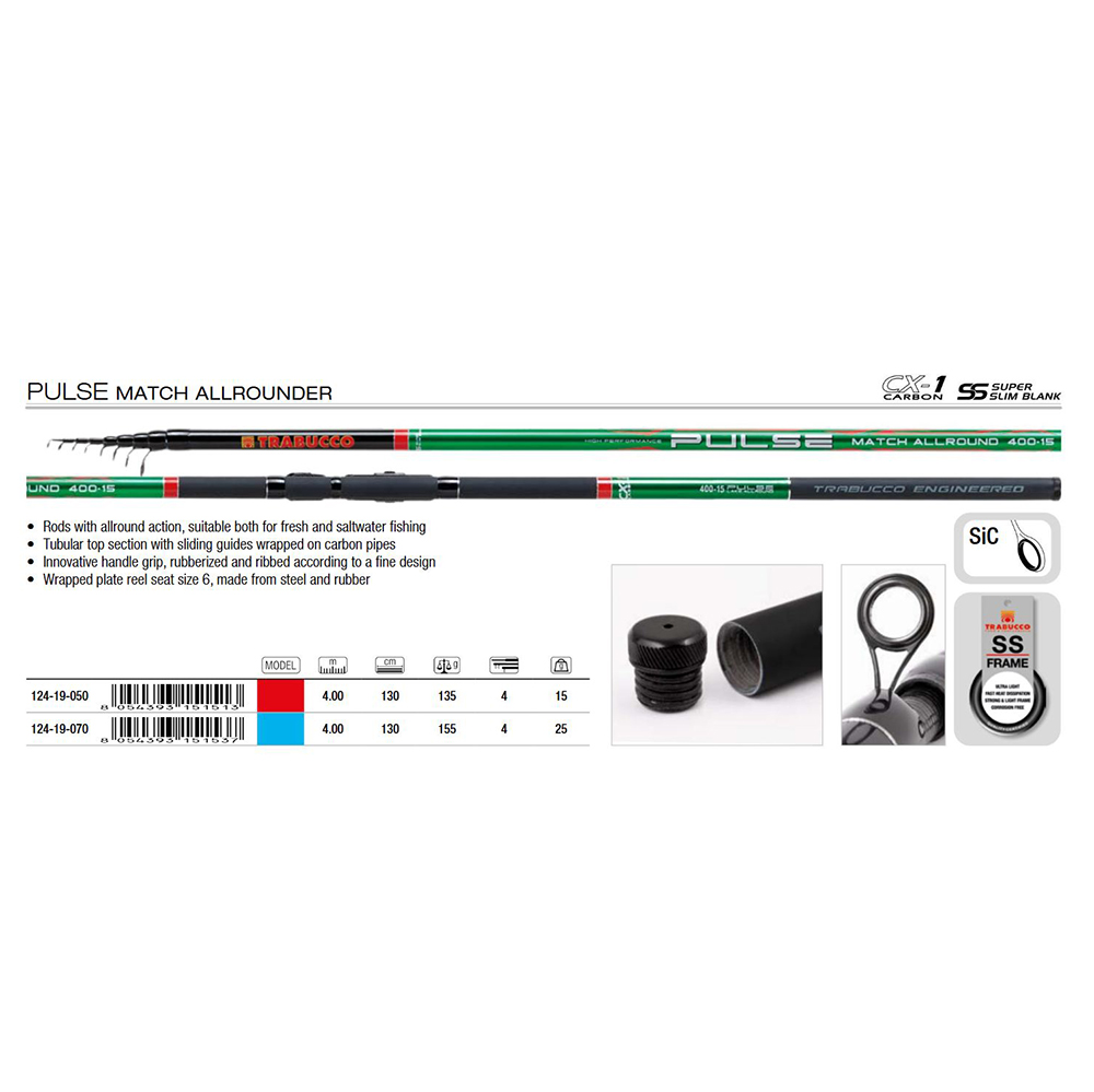 Štap TRABUCCO Pulse Match Allround 4m0-25g v1