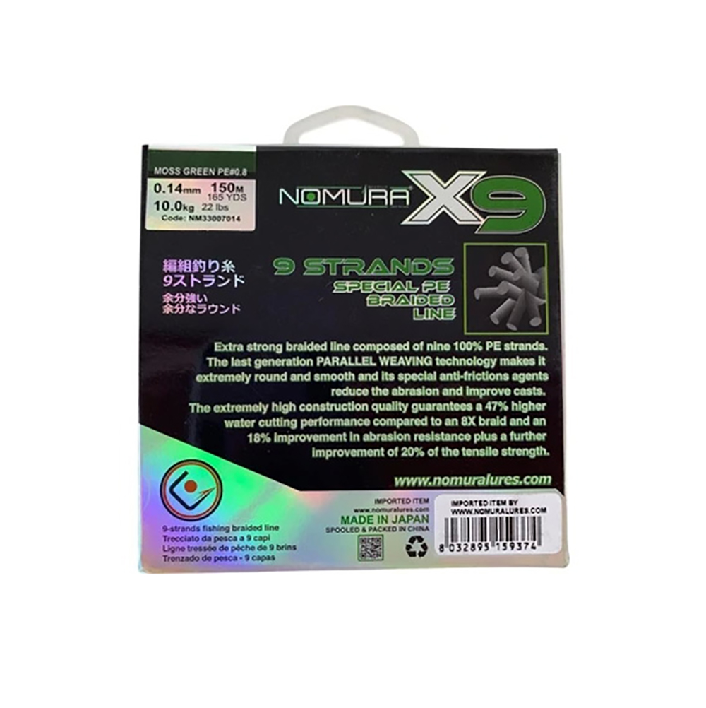 Struna NOMURA BTL X9 150m Moss Green v2